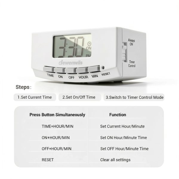 Dewenwils Digital Timer Plug In Outlet Energy Saving-3