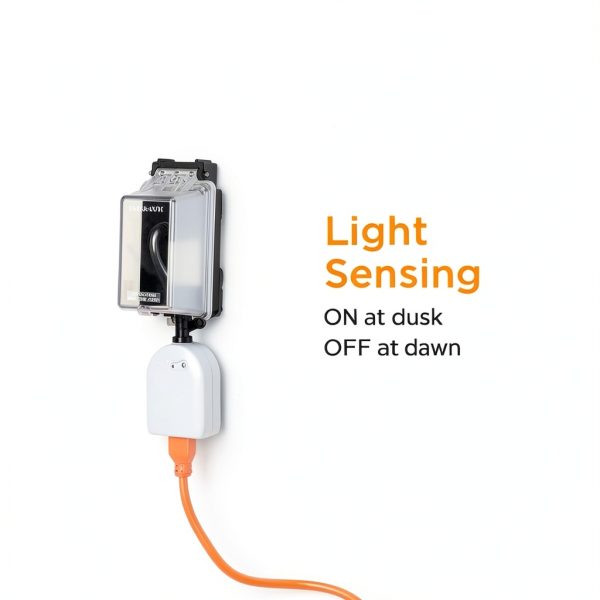 UltraPro Dusk to Dawn Timer Gray Plug In Outdoor Lighting-4