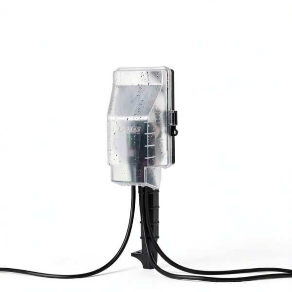 SURAIELEC Outdoor Timer 15FT Cord Dusk to Dawn Sensor-4