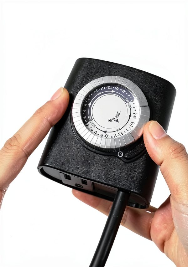 G-Homa Outdoor Light Timer Waterproof 48 Settings Black-4