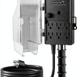 SURAIELEC Outdoor Timer 15FT Cord Dusk to Dawn Sensor-0