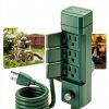 HBN Outdoor Smart Plug App Voice Control Green 13WT-8