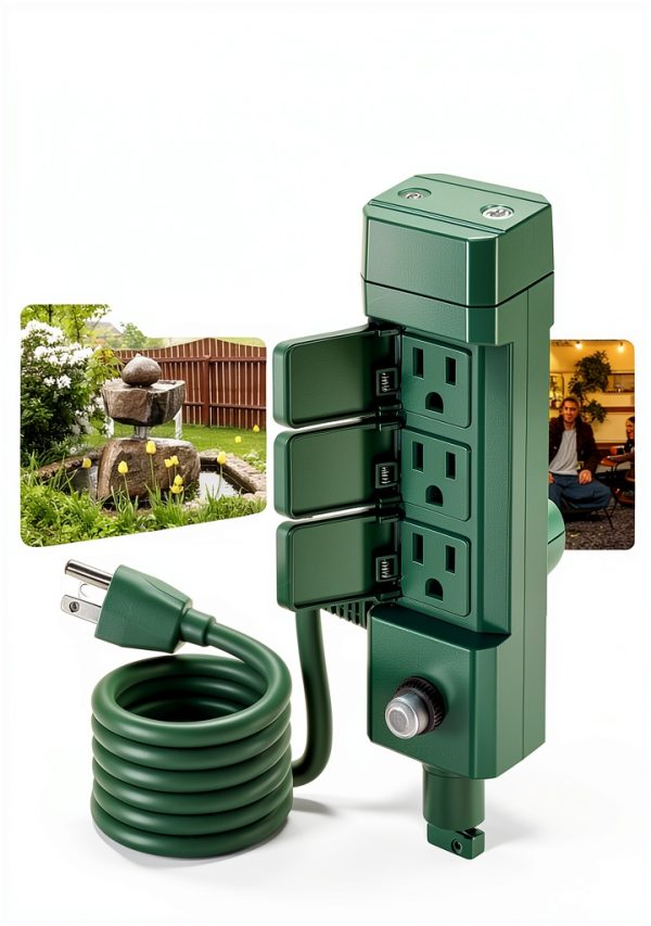 HBN Outdoor Smart Plug App Voice Control Green 13WT-8