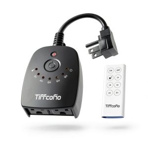 TiFFCOFiO Outdoor Timer Remote Control Waterproof Plug In-0