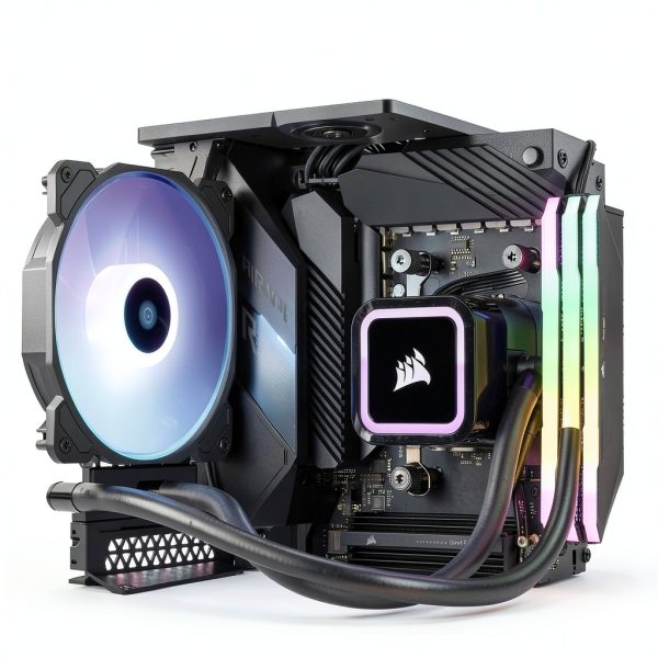 Corsair H60x RGB Elite Liquid CPU Cooler - 16 Dynamic RGBLEDs - SP120 Elite Series PWM Fan with AirGuide Technology - Intel® LGA 1700, 1200, 115X, 2066, AMD® AM5/AM4 Sockets - Black (Renewed)-1