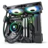 Thermalright Frozen Notte 240 Black ARGB V2 Water Cooling CPU Cooler,240Black CPU Cooler Specifications, Double PWM Fans, S-FDB Bearings, Suitable for AMD/AM4 AM5,Intel LGA 1700/1150/1151/1200/2011-5