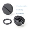 Hotop 10 Pcs Black G 1/4 PC Water Cooling Plug Fittings with O- Ring Stop Fitting for Computer Water Cooling System-3