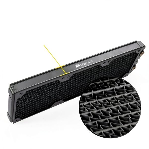 CORSAIR Hydro X Series XR5 360mm Water Cooling Radiator - Triple 120mm Fan Mounts - Premium Copper Construction - Easy Installation - Black-3